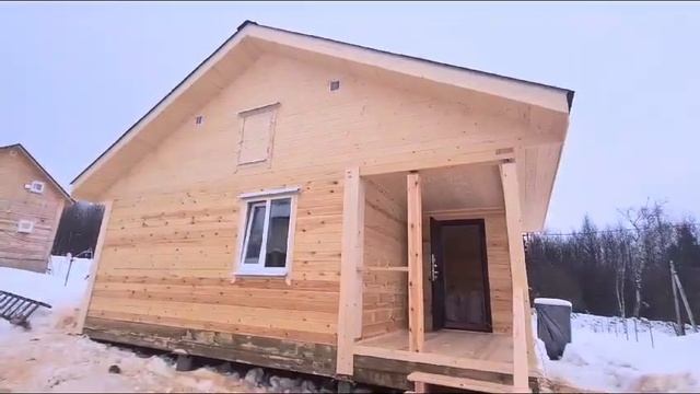 Дом- Баня из бруса с террасой