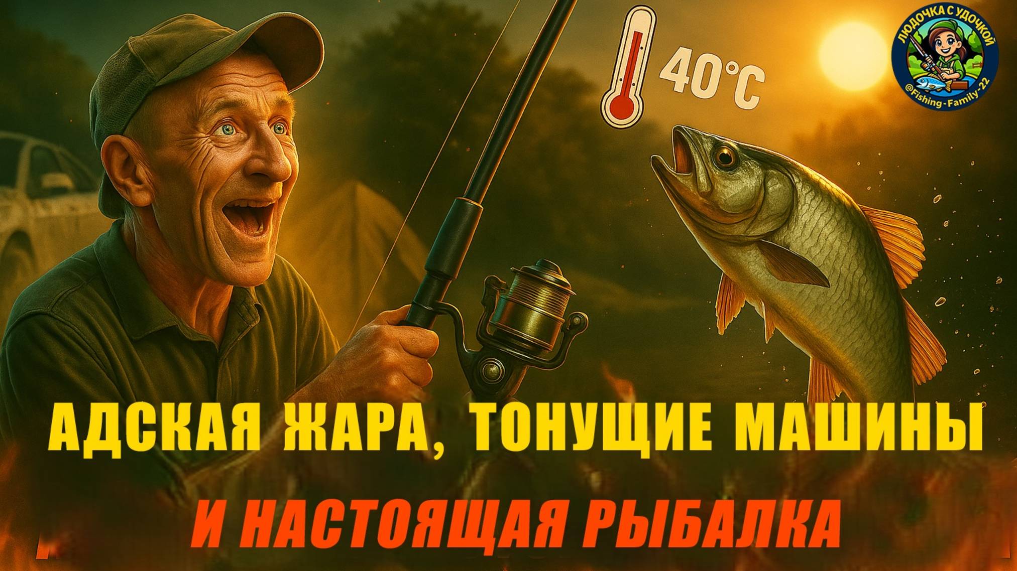 Адская жара, тонущие машины и караси – вот она, настоящая рыбалка! 25.06.2024 гБарнаул