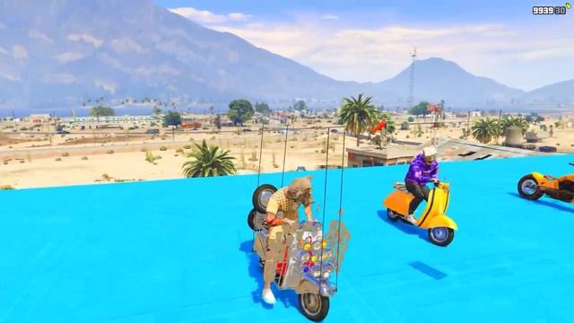 FlazinHOW FAR A BMX BIKE CAN CLIMB UP THE STAIRS! - EXPERIMENTS IN GTA 5 ONLINE