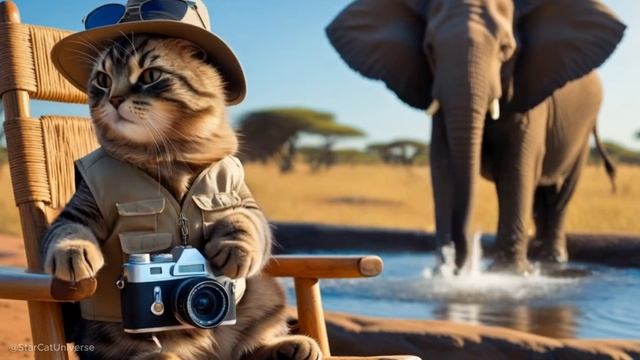 🦁🐆Cats on a Safari - Funny Cats Doing Human Things😻🎥 #aicatstory #cat #catlover #cutecat