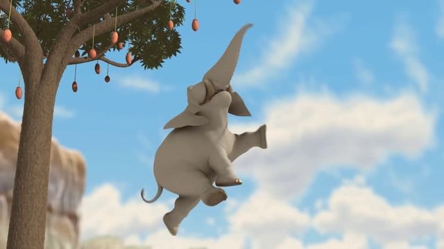 Мультик. Веселые приключения слоненка. Для малышей.