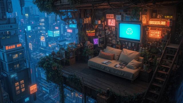 Orbital View Loft – Cozy Apartment with Planet View for Study #CozyAmbience #Study