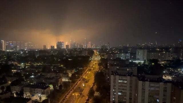 Очередной ночной прилёт по Израилю.