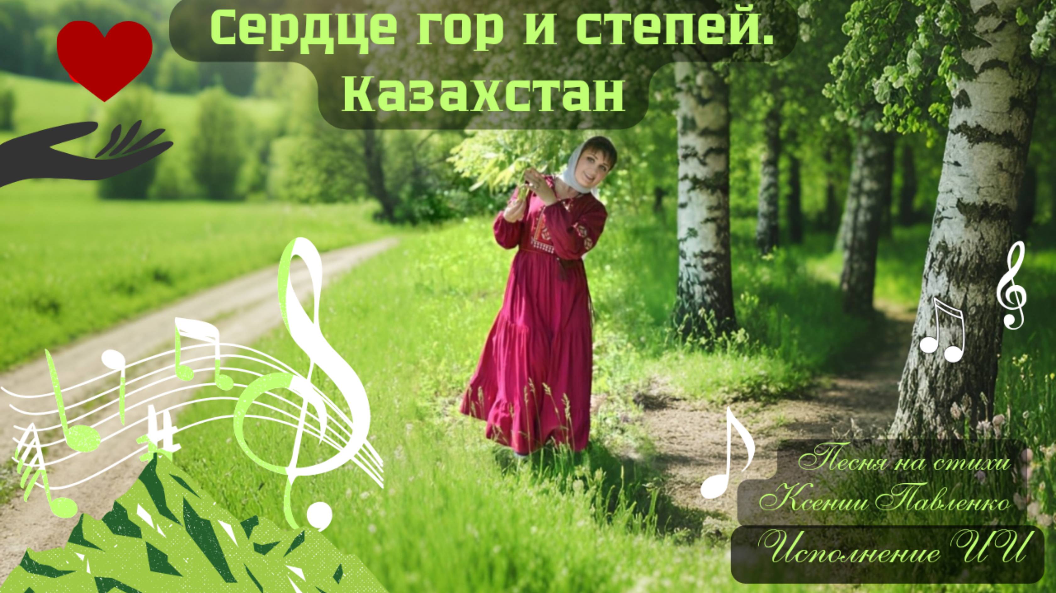 "Сердце гор и степей  Казахстан " песня  на стихи Ксении Павленко