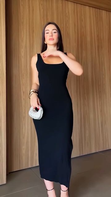 x-L_Ab16tPs - Trendy black double thigh dress summer outfit for the day #fashion #style #outfit #sho