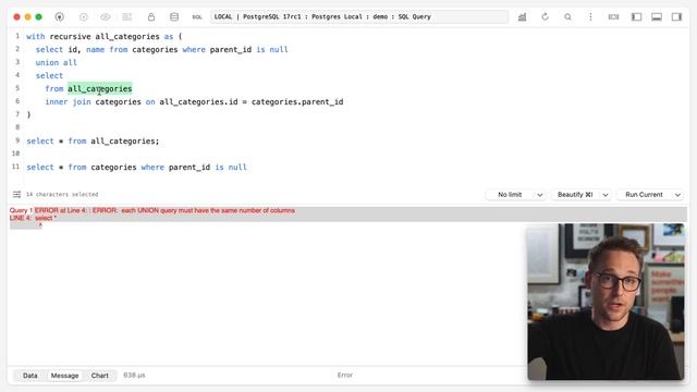 0081. Hierarchical recursive CTE