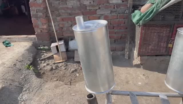 Manufacturing of Car Silencer With Metal Sheets_ Car Exhaust Muffler Making Proc