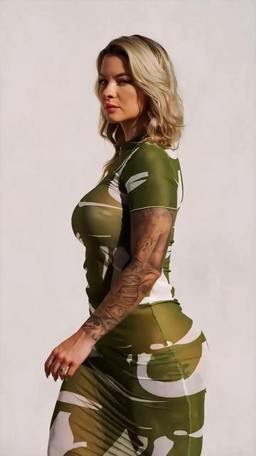 hUGsi5DnyrA - Beautiful model in a green tight dress summer style outfit #fashion  #style #outfit #s