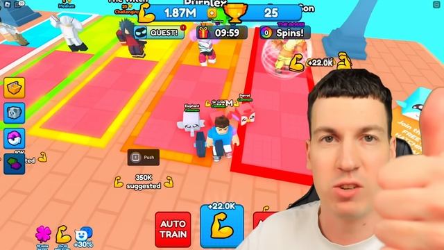 ВЛАДУС ИГРАЕТ  😈 ТОЛКНИ ДРУГА и ПОЛУЧИ $100.000 в ROBLOX ! ВЛАДУС