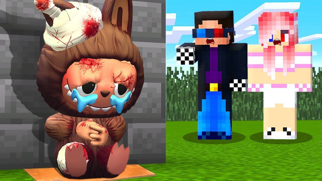 😥МЫ ПРИЮТИЛИ БЕДНОГО ЛАБУБУ В МАЙНКРАФТ! ШЕДИ И ЛЕСКА MINECRAFT