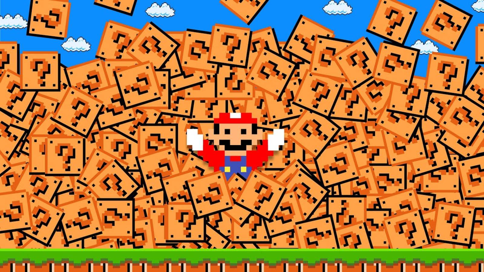 When Mario Has 1,000,000 Lucky Blocks in Super Mario Bros