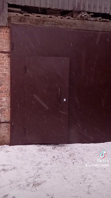 Ворота гаражные I Металлические ворота I Ворота из металла I Гаражные ворота с калиткой