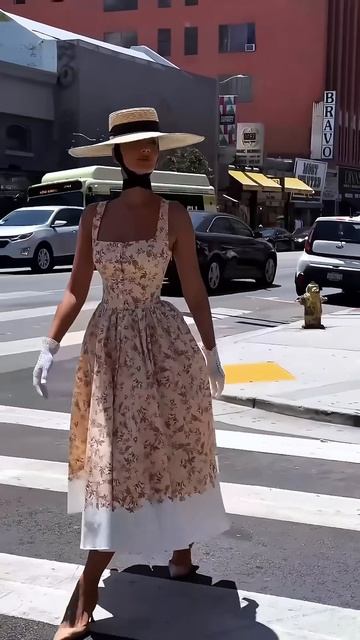 oBAvC56_bto - Stunning floral flare dress street style summer outfit for the day #fashion  #style #o