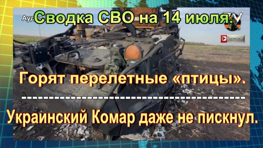 Сводка СВО на 14 июля. ВС РФ размолотили «кувалдами» танки Киева