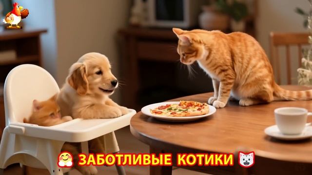 Заботливые котики спешат на помощь (76)