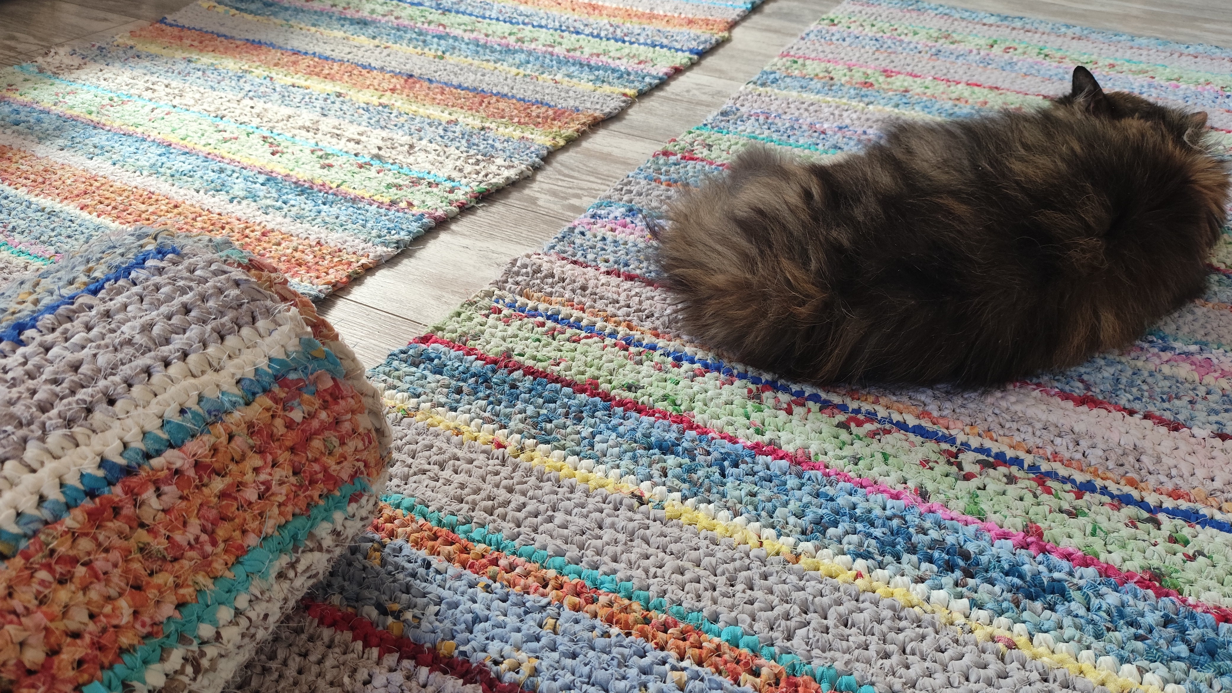 Мастер класс подробно! Навязала много бабушкиных половиков из ничего, как из детства!