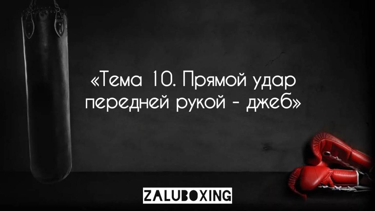 Тема 10. Прямой удар передней рукой - джеб