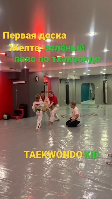 Первая разбитая доска #ткд #тхэквондо #кёкпа