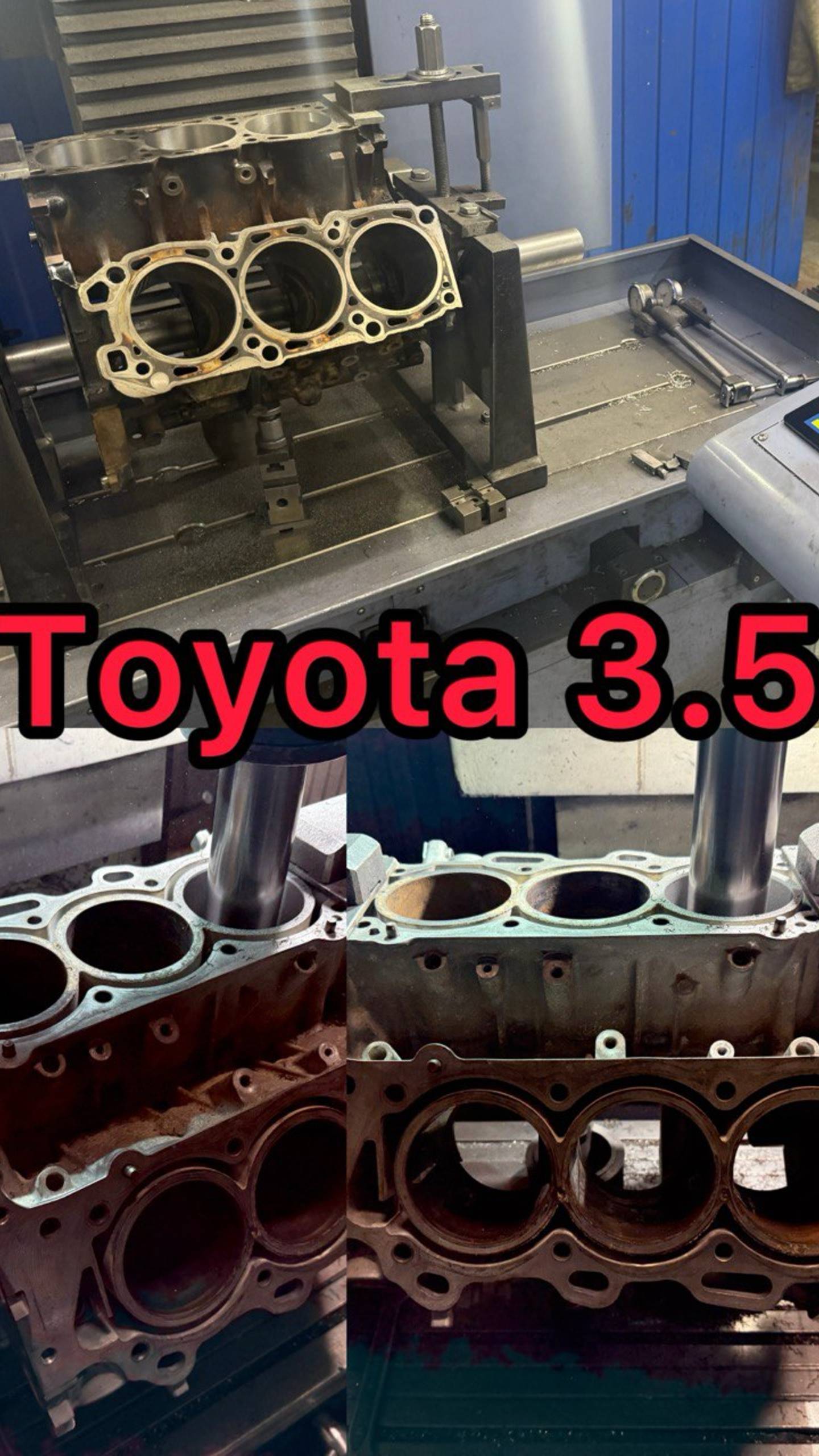 Гильзовка блока двигателя Toyota Camry RAV4 Highlander Lexus RX 350 ES350 3.5 2GR Расточка цилиндра