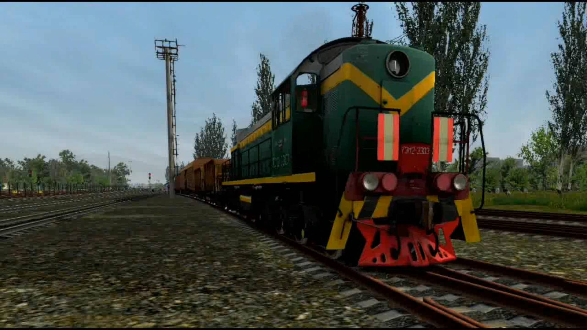 Маневровый ТЭМ2-3303 Станция Узловая. Train Simulator