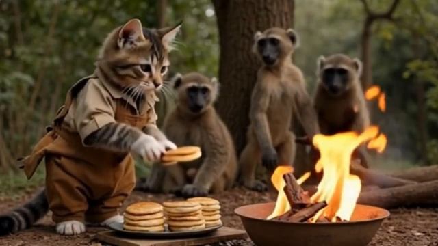 🦁🐆Cats on a Safari - Funny Cats Doing Human Things😻🎥
