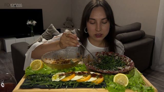 MUKBANG | СПАГЕТТИ БОЛОНЬЕЗЕ КАРПАЧЧО КАПРЕЗЕ 🍝 | Italian food