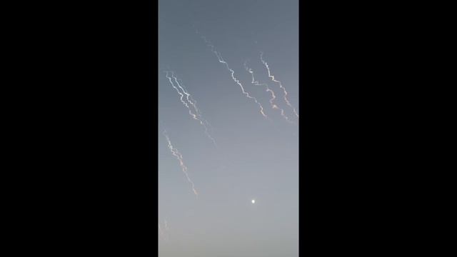 Кадры Четвёртой Волны Ракетной Атаки По Израилю.