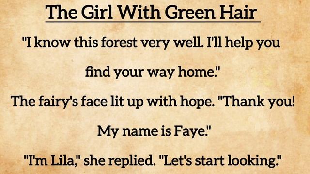 The Girl with Green Hair   English Short Story Level 1🔥   Improve Your Speaking And Listening Skill