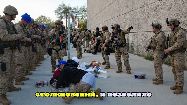 Впервые после отправки в Лос-Анджелес морпехи задержали гражданское лицо