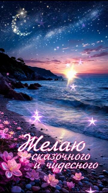 Сказочного и чудесного вечера!🥀✨⏰🎀🌸🌺💐🌹🌷🌼🍀🙏#открытка#добрый_вечер#добрые_ пожелания#музыка