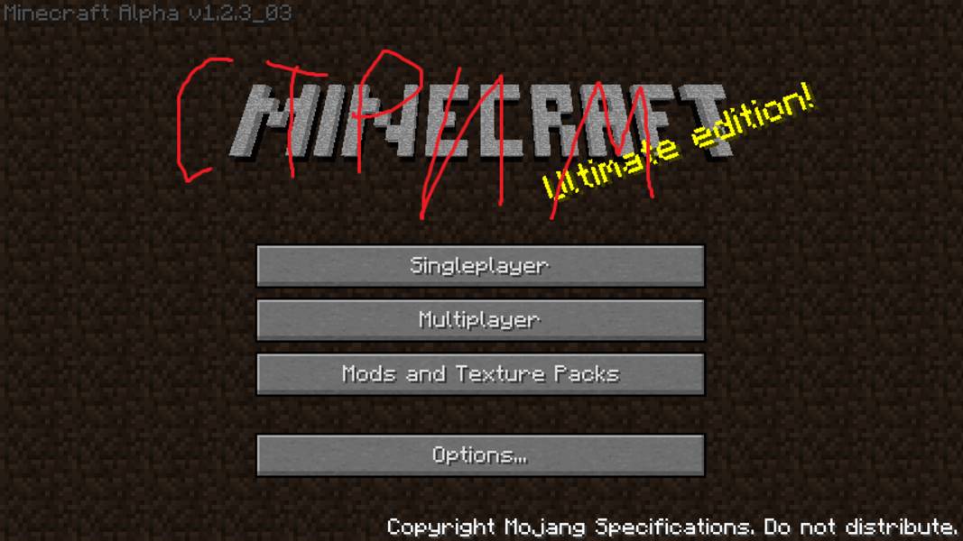 Ищем Херобрина в Майнкрафте Alpha 1.2.3_03