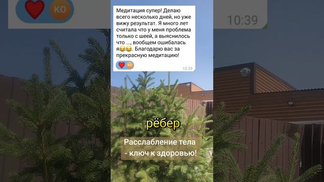 Расслабленное тело и спокойная психика - ключ к здоровью!