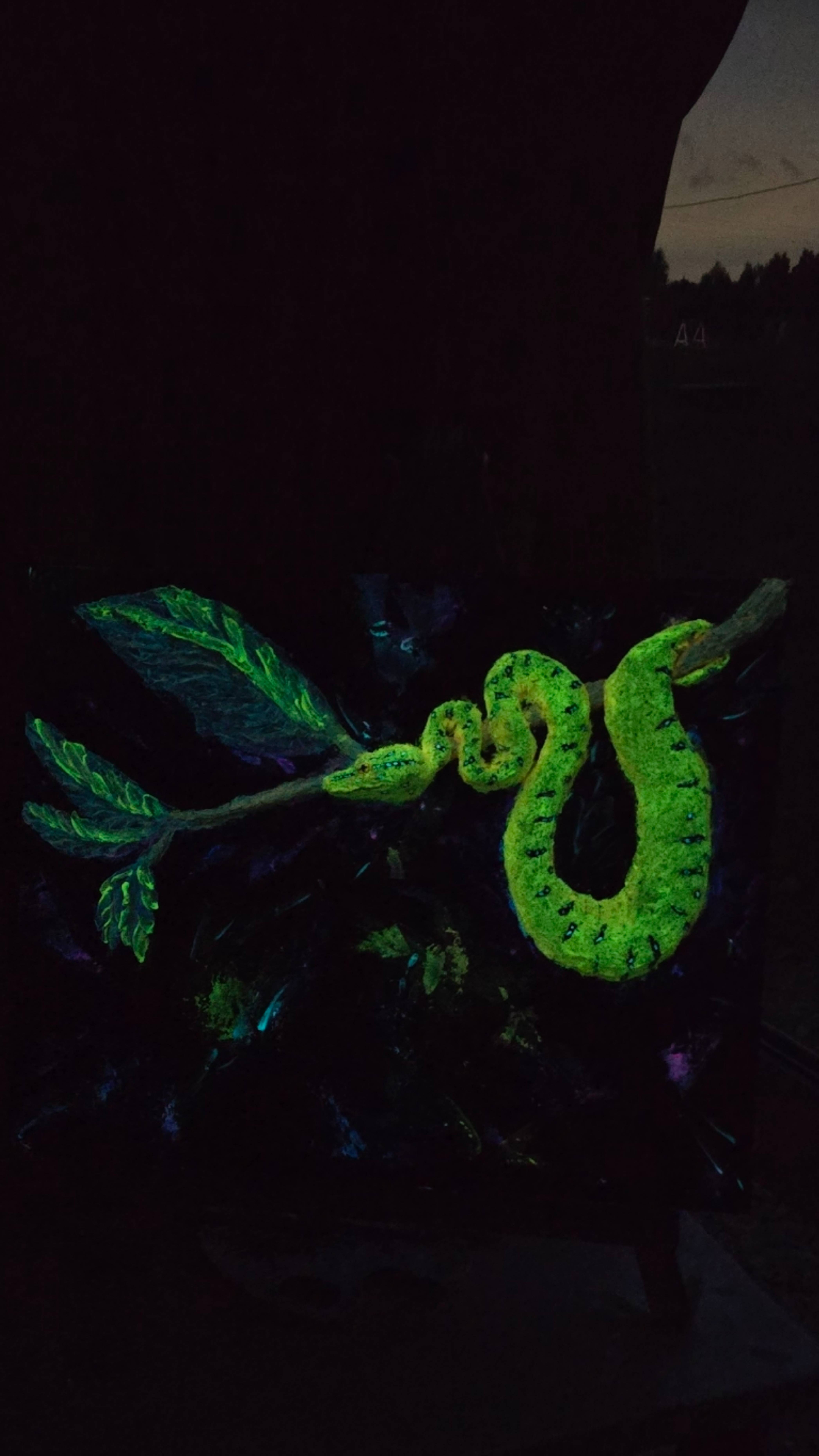 ЗМЕЯ 
Питон светящийся в темноте 🐍 Объемная 3d картина 🖼