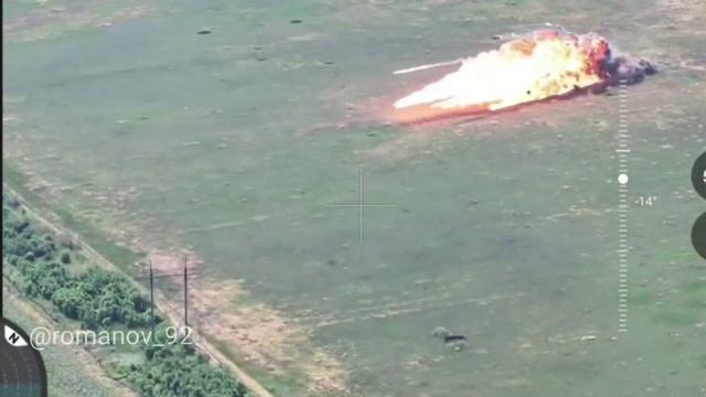 Другой ракурс на крушение штурмовика Су-25 ВКС России под Соледаром. Военный Осведомитель
