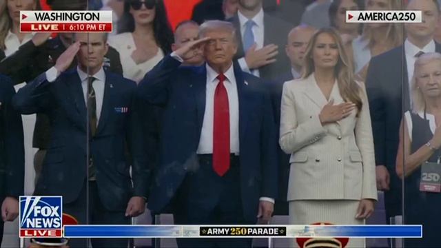 Вашингтон. Парад, посвящённый 250-летию армии США и 79-му дню рождения Трампа