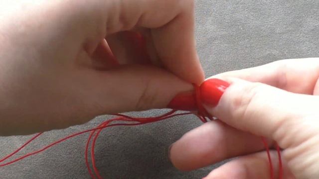 Diy. Red thread on hand. Slipknot. tutorial