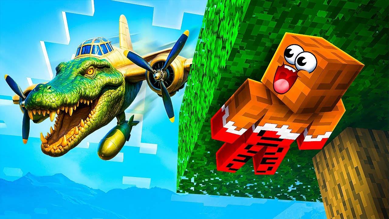 😱 МЫ СПРЯТАЛИСЬ ОТ БОМБАРДИНО… НО ОН НАШЁЛ НАС! МАЙНКРАФТ