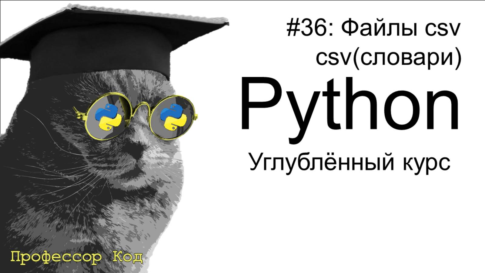 Файлы csv(списки)| Python: углубленный курс| Профессор код