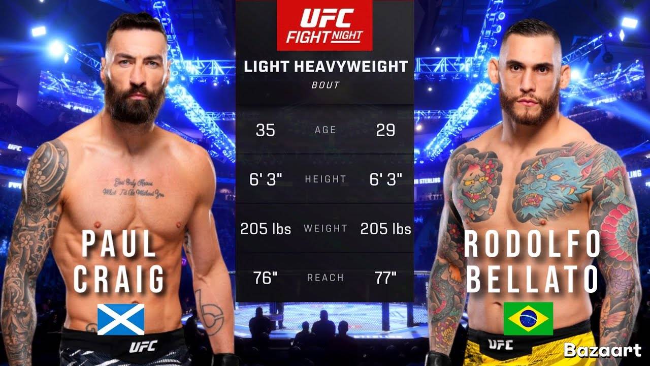 ПОЛ КРЕЙГ ПРОТИВ РОДОЛЬФО БЕЛЛАТО ПОЛНЫЙ БОЙ UFC НА ESPN 69