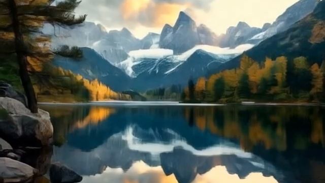 Инструментальная музыка отражение в горном озере
