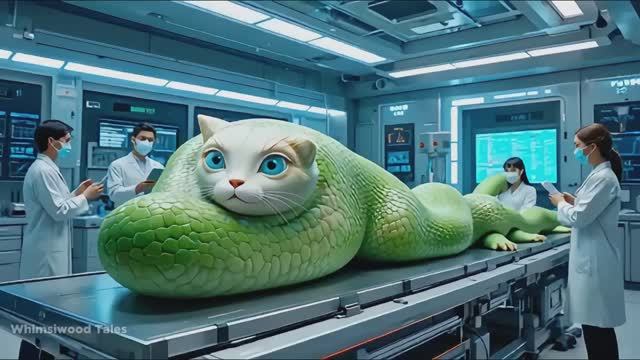 Злая Мачеха-Кошка Превратила Котенка в Змею-Монстра