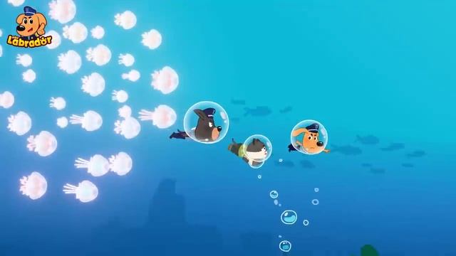 🪼Будьте осторожны с медузами   Опасность детей   Новый эпизод   Развивающий мультик   Шериф Лабрадо