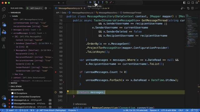 241 - Fixing the read message bug