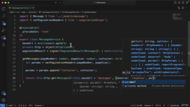 184 - Setting up the Angular app for messaging