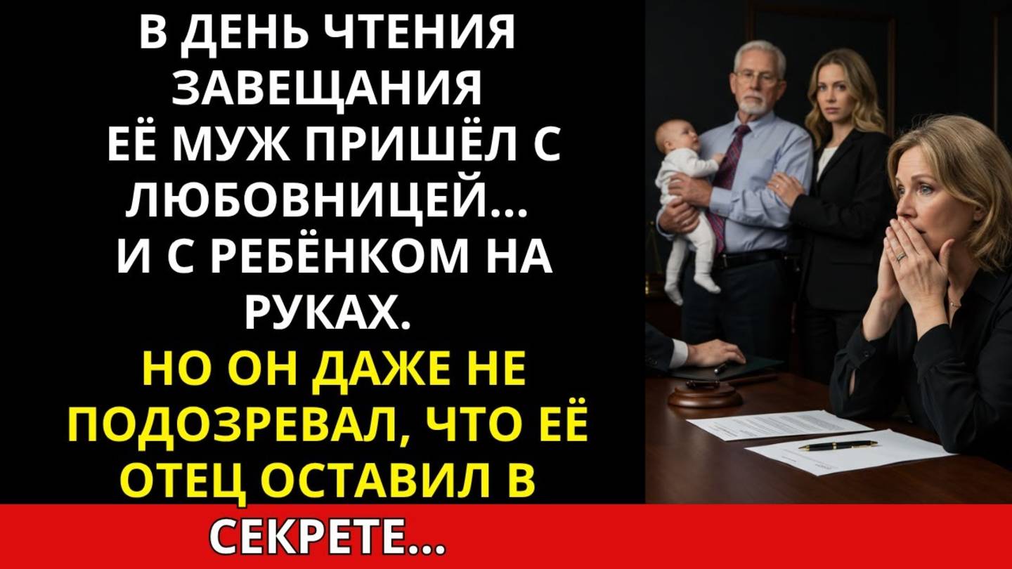 На оглашении завещания мой муж пришёл с любовницей… и младенцем на руках!