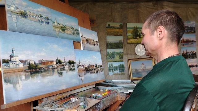 Пишу картины маслом.