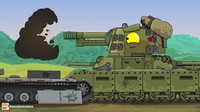 HomeAnimations – Мультики про танки  Немецкие фанатики и Монстр Фанатик vs Советский богатырь ： Федо