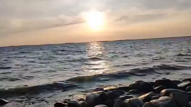 Закат над Финским заливом в Лисьем носу