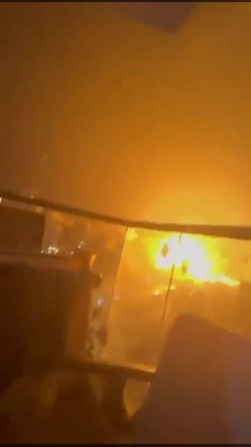 Ракурс удара иранской баллистической ракеты по Тель-Авиву