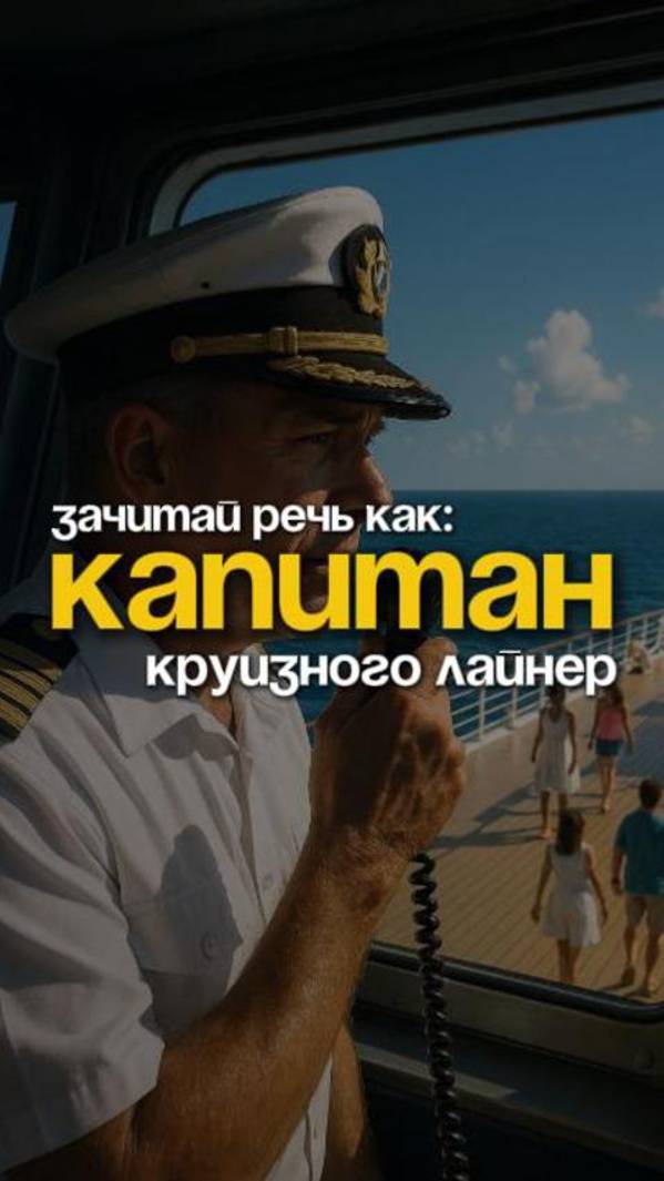 Выступи публично, как капитан круизного лайнер